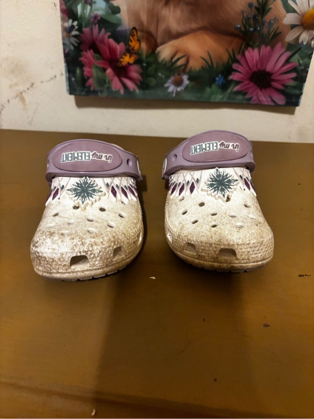 Crocs Kids Casual Waterproof Clog in Light Purple and Cream